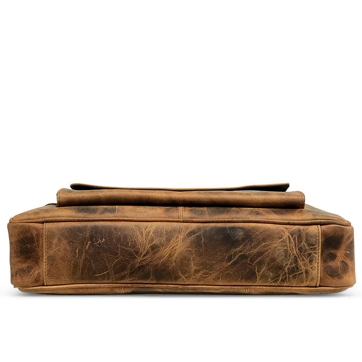 Bolsa para Laptop de Cuero Marrón Cazador