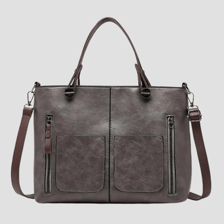 Elegante bolso de hombro de cuero vintage