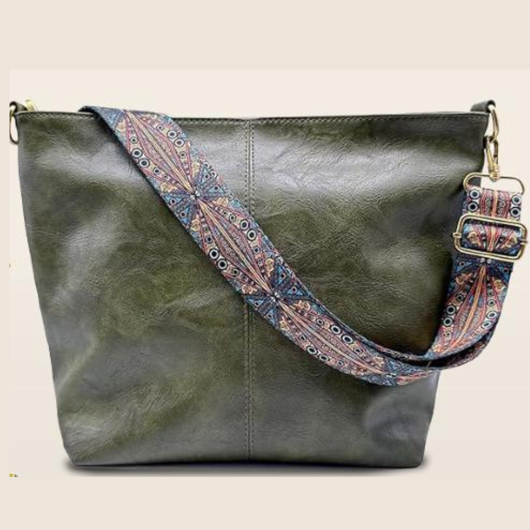 Encanto Vintage de Chelsey | Bolso de Hombro de Cuero